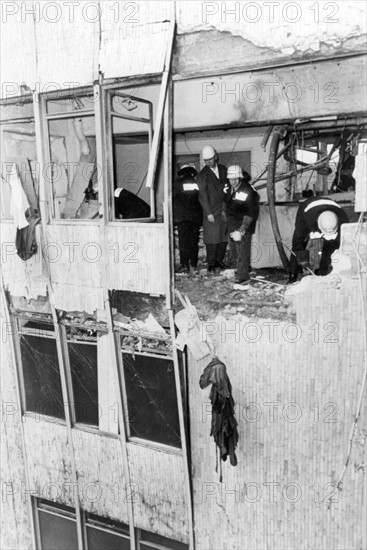 RAF - bomb explosion in Springer Verlag building 1972