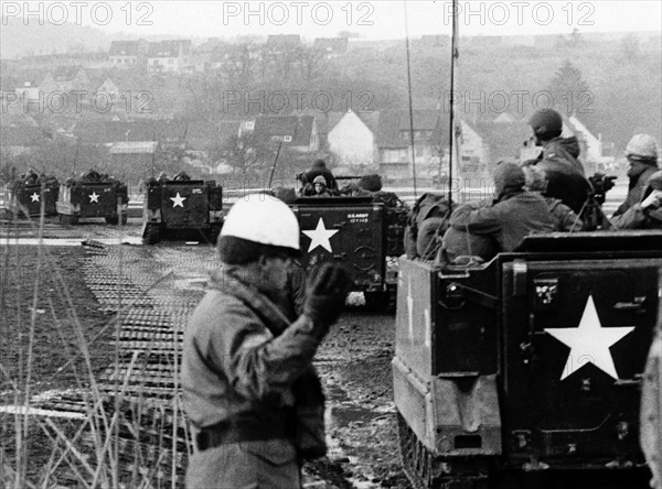 US tank during winter manoeuvre "Golden Arrow"