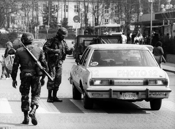 Security precautions in a U.S. residential area in Berlin