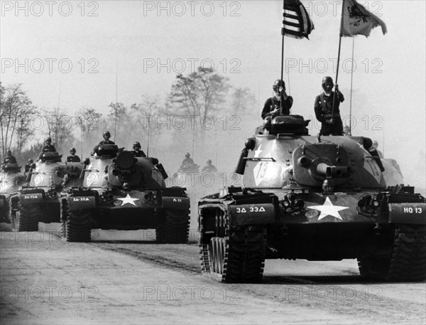 Anniversary parade of the 3rd US armored division in Hanau