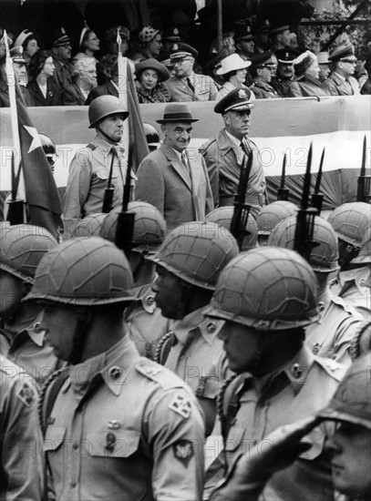 US General Clay on parade for the American Independence Day in Berlin