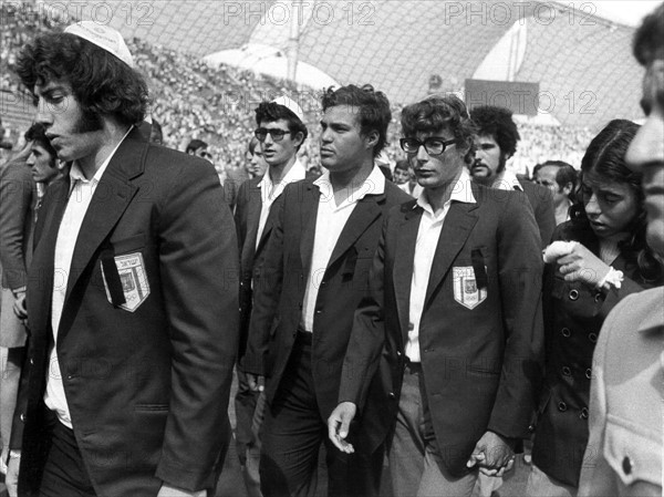 Olympic Games 1972: memorial ceremony after terrorist attack