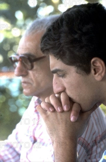Mohammad Reza Shah Pahlavi and his eldest son, Reza