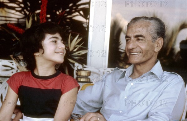 Mohamad Reza Shah Pahlavi and his daughter Leila