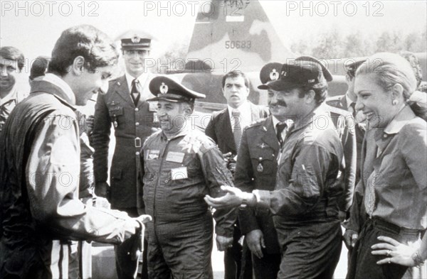 Reza Pahlavi congratulated buy his colleagues and his mother for his first flight