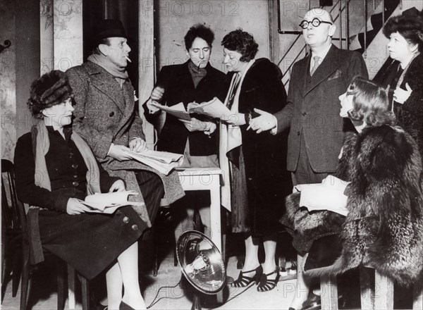 Cocteau during a rehearsal of the play 'Les monstres sacrés' ('The Sacred Monsters'), 1939