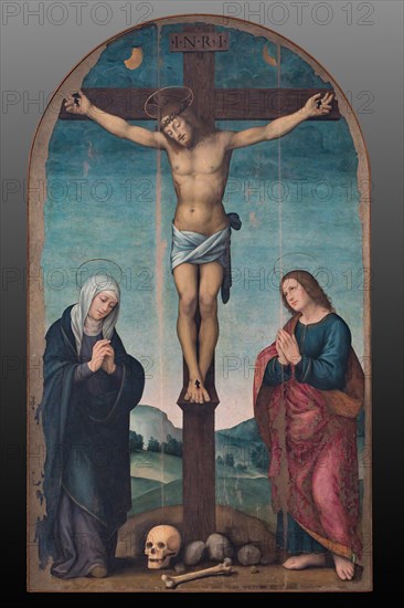 Montepulciano, church of St. Augustine: “Crucifixion”, oil painting on panel (detached), by Lorenzo di Credi, 1500-24.
Chiesa di Sant'Agostino, Montepulciano (SI), Toscana - Tuscany, Italia - Italy