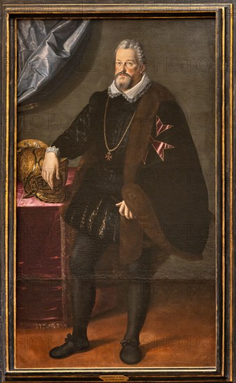 Medici Villa La Petraia: portrait of “Ferdinando de’ Medici”, oil on canvas by Pulzone Scipione known as il Gaetano (about 1550/ 1598).
(Copy from an original in the Uffizi?)
Villa medicea La Petraia, Firenze (FI) - Florence, Toscana - Tuscany, Italia - Italy