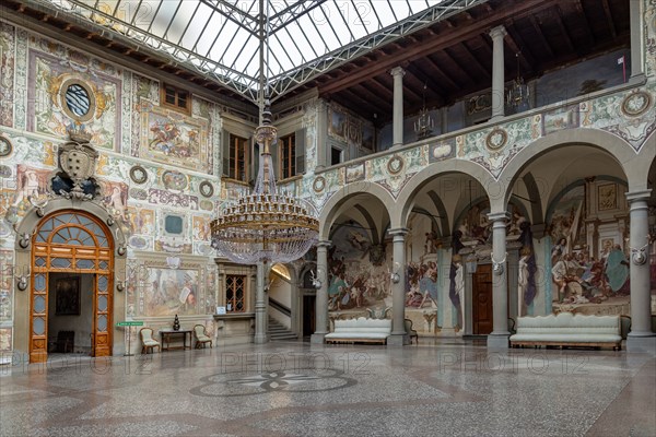 Medici Villa La Petraia: view of the central courtyard, with frescoes by Cosimo Daddi and Volterrano (Baldassarre Franceschini).
Villa medicea La Petraia, Firenze (FI) - Florence, Toscana - Tuscany, Italia - Italy