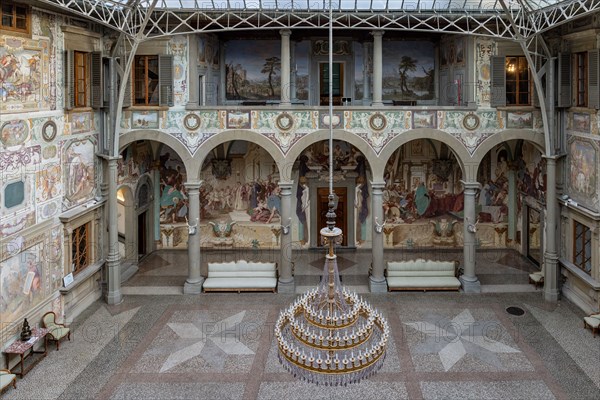 Medici Villa La Petraia: view of the central courtyard, with frescoes by Cosimo Daddi and Volterrano (Baldassarre Franceschini).
Villa medicea La Petraia, Firenze (FI) - Florence, Toscana - Tuscany, Italia - Italy