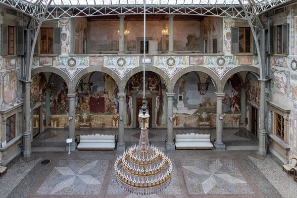 Medici Villa La Petraia: view of the central courtyard, with frescoes by Cosimo Daddi and Volterrano (Baldassarre Franceschini).
Villa medicea La Petraia, Firenze (FI) - Florence, Toscana - Tuscany, Italia - Italy