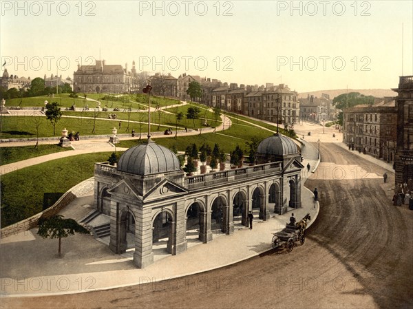 Pump Room, Buxton, Derbyshire, England, Photochrome Print, Detroit Publishing Company, 1900