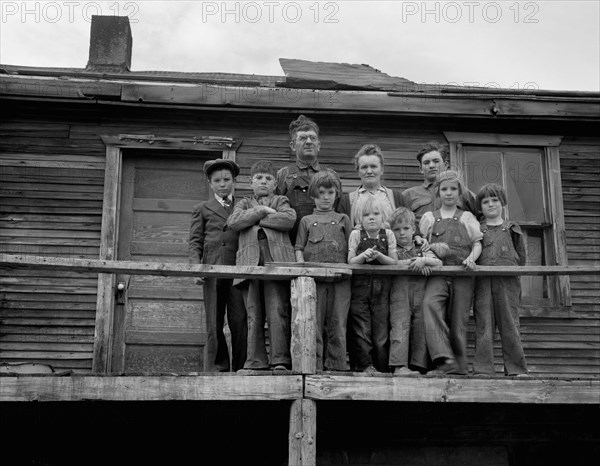 Family Whose Farm has been Optioned by Resettlement Administration, Oneida County, Idaho, USA, Arthur Rothstein for Farm Security Administration (FSA), May 1936