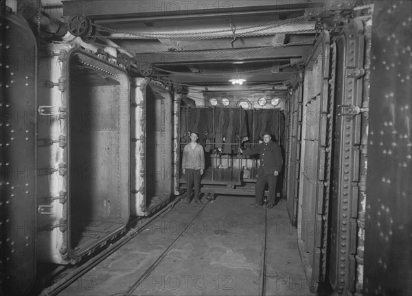 Clothes Being Fumigated, Municipal Lodging House for Homeless People, East 25th Street, New York City, New York, USA, Bain News Service, circa 1910