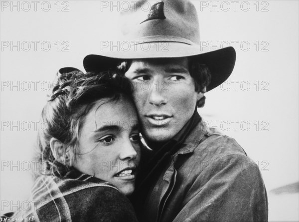 Brooke Adams and Richard Gere, On-Set of the Film, "Days of Heaven", 1978