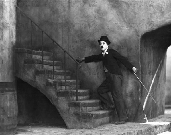 Charlie Chaplin on-set of the Film, City Lights, 1931