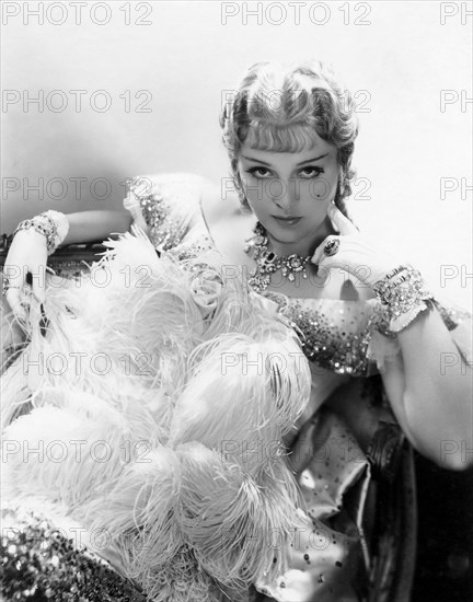 Anna Sten, on-set of the Film, "Nana" directed by Dorothy Arzner and George Fitzmaurice, 1934