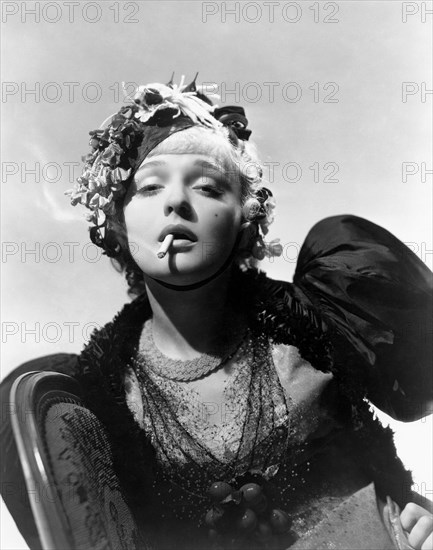 Anna Sten, on-set of the Film, "Nana" directed by Dorothy Arzner and George Fitzmaurice, 1934