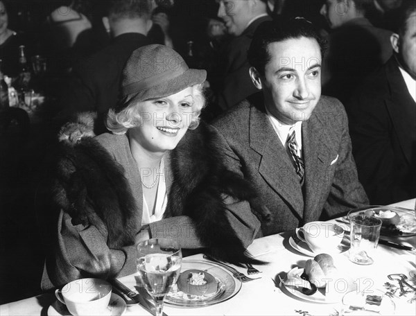 Jean Harlow, Irving Thalberg at Dinner Honoring U.S. Navy at Warner Brothers Studio, 1935