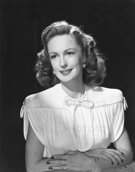 Geraldine Fitzgerald, Publicity Portrait, on-set of the Film, "Nobody Lives Forever", 1946