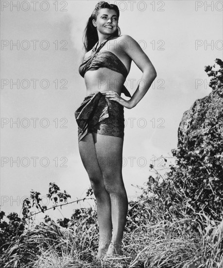 Esther Williams, on-set of the Film "Pagan Love Song", 1950