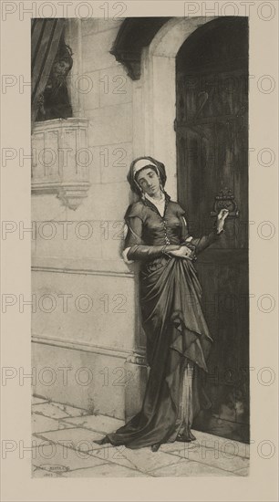 Marguerite Betrayed, from Goethe's Faust, Photogravure Print from  the Original 1869 Painting by James Bertrand, The Masterpieces of French Art by Louis Viardot, Published by Gravure Goupil et Cie, Paris, 1882, Gebbie & Co., Philadelphia, 1883