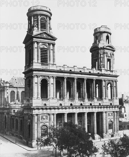 Saint-Sulpice, Paris, France, Silver Albumen Print, Edouard Baldus, 1860's