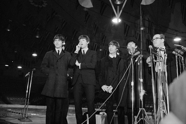 Arrival and Press Conference of the British Rock and Roll Band The Beatles, Washington, D.C., USA, photograph by Marion S. Trikosko, February 11, 1964