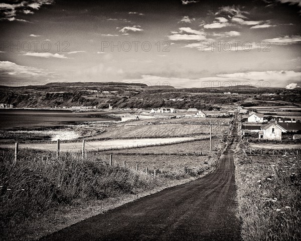 Rural Seaside Road, Rathlin Island,