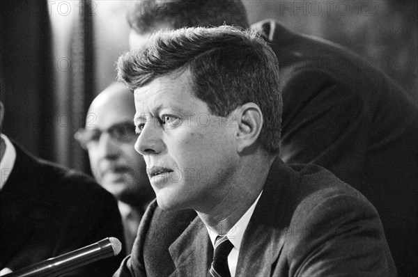 John Kennedy, U.S. Senator from Massachusetts during McClellan Committee Investigation of Teamsters Union