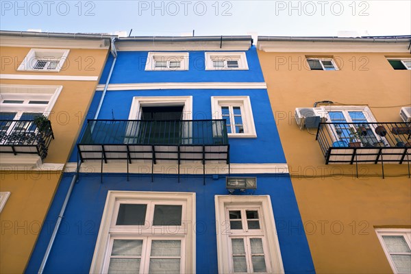 Low Angle View of Colorful Building Exteriors