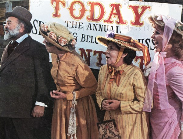 Harlan Knudson (left), on-set of the film, "The Brothers O'Toole, CVD Studios, 1973