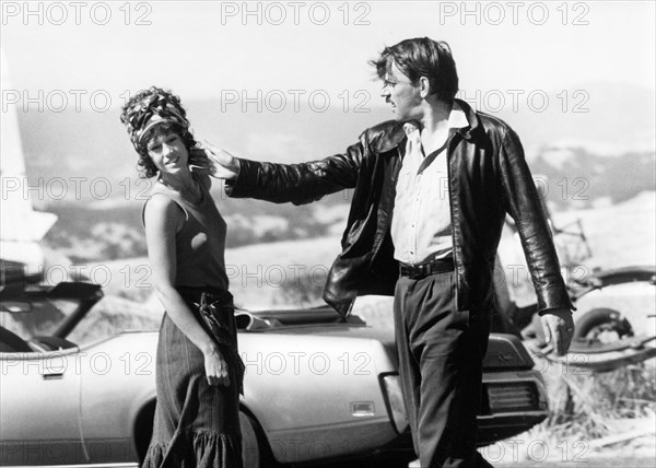 Jane Fonda, Donald Sutherland, on-set of the film, "Steelyard Blues", Warner Bros., 1972