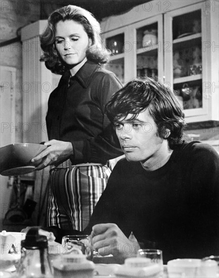 Lee Remick, Michael Sarrazin, on-set of the film, "Sometimes A Great Notion", Universal Pictures, 1971