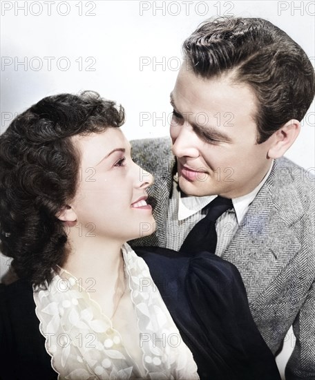 Margaret Lindsay, Jeffrey Dean, publicity portrait for the film, "Song Of The City", MGM, 1937