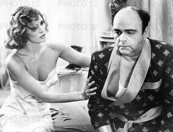 Raquel Welch, James Coco, on-set of the film, "The Wild Party", American International Pictures, 1975