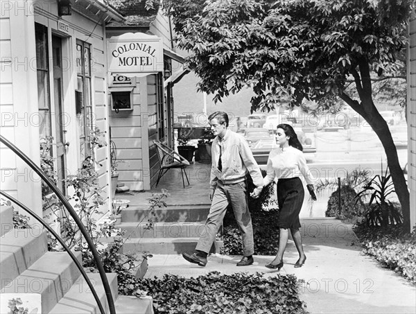 Peter Fonda, Sharon Hugueny, on-set of the film, "The Young Lovers", MGM, 1964