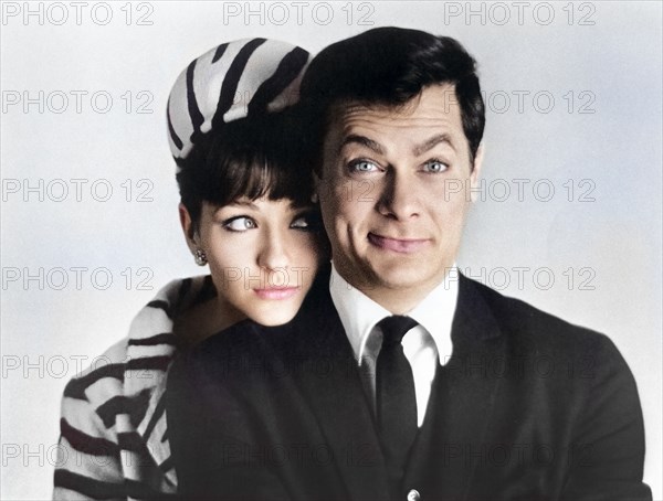 Christine Kaufmann, Tony Curtis, publicity portrait for the film, "Wild And Wonderful" Universal Pictures, 1964