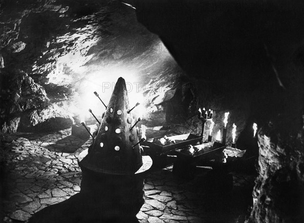 Scene from the German/Yugoslav film, "Cave Of The Living Dead", aka "Night Of The Vampires", original title: "Der Fluch der grünen Augen", Schneider-Filmverleih, 1964, Trans-Lux Distributing Corporation (USA), 1966