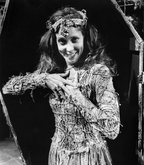 January Eckert, on-set of the play, "Doors Of Mystery", presented by Long Wharf Theater on PBS Television, 1974