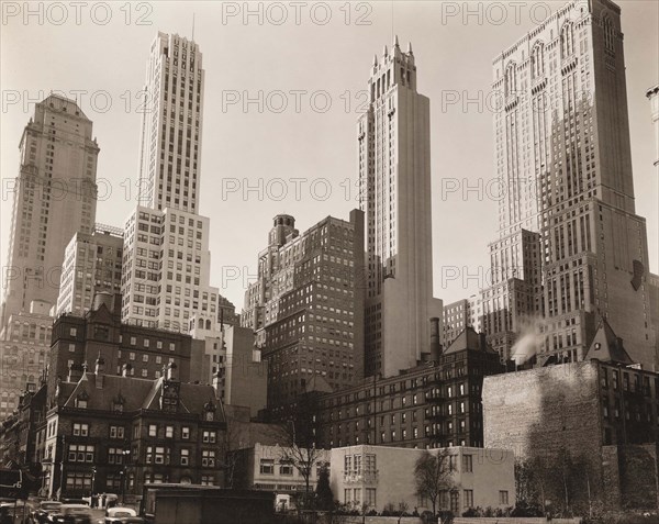 Park Avenue and 39th Street, New York City, New York, USA, Berenice Abbott, Federal Art Project, "Changing New York", October 1936