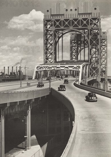 Triborough Bridge, East 125th Street Approach, New York City, New York, USA, Berenice Abbott, Federal Art Project, "Changing New York", June 1937