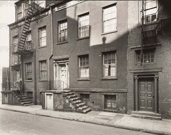 Minetta Street, Nos. 2, 4 & 6, New York City, New York, USA, Berenice Abbott, Federal Art Project, "Changing New York", November 1935