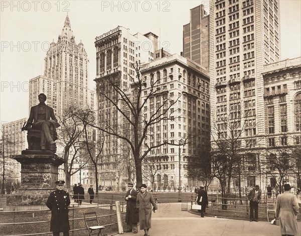 Madison Square looking north, New York City, New York, USA, Berenice Abbott, Federal Art Project, "Changing New York", March 1936