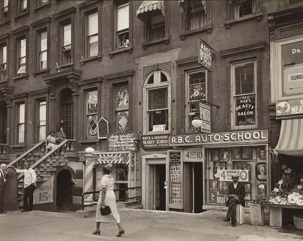 422-424 Lenox Avenue, Harlem, New York City, New York, USA, Berenice Abbott, Federal Art Project, "Changing New York", June 1938