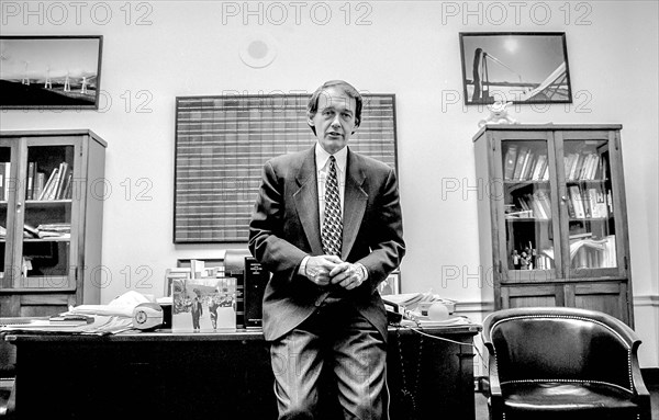 U.S. Congressman Ed Markey (D-Massachusetts), three-quarter length portrait in his office, Rayburn House, Washington, D.C., USA, Michael Geissinger, 1993