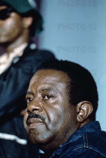 Reverend Ralph David Abernathy, American civil rights activist and Baptist minister, head and shoulders portrait as President of Southern Christian Leadership Conference, Bernard Gotfryd, 1970's