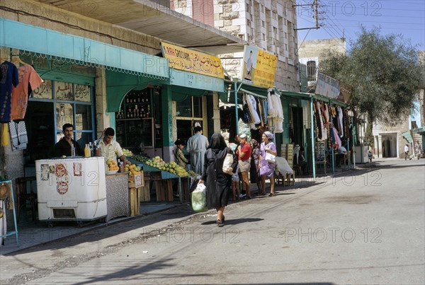 Street scene and market, Hebron, West Bank, Palestine, Bernard Gotfryd, 1971