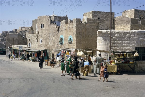 Street scene and market, Hebron, West Bank, Palestine, Bernard Gotfryd, 1971