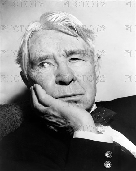 American poet and biographer Carl Sandburg, head and shoulders portrait, Al Ravenna, New York World-Telegram and the Sun Newspaper Photograph Collection, 1955